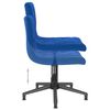 vidaXL Chaises pivotantes &agrave; manger lot de 2 bleu velours