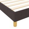 vidaXL Cadre de lit avec t&ecirc;te de lit Marron fonc&eacute; 200 x 200 cm tissu