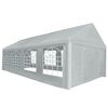 vidaXL Tissu de tente sans cadre Gris 8 x 4 m PE