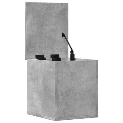 vidaXL Boîte de rangement gris béton 30x35x35 cm bois d'ingénierie