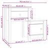 vidaXL Tables de chevet 2 pcs Marron miel 79,5x38x65,5 cm Pin solide
