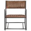 vidaXL Chaise &agrave; bascule Marron clair Cuir v&eacute;ritable