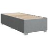 vidaXL Sommier &agrave; lattes de lit avec matelas Gris clair 100x200cm Tissu