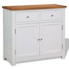 vidaXL Buffet 90x33,5x83 cm Bois de ch&ecirc;ne massif