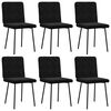 vidaXL Chaises &agrave; manger lot de 6 noir velours