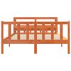 vidaXL Cadre de lit et t&ecirc;te de lit sans matelas cire marron 160x200 cm