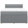 vidaXL Sommier &agrave; lattes de lit avec matelas Gris clair 160x200cm Tissu