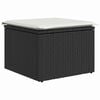 vidaXL Ensemble de canap&eacute; de jardin avec coussin 7 pcs Noir et cr&egrave;me