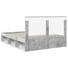 vidaXL Cadre de lit Gris B&eacute;ton 150 x 200 cm Bois de pin massif