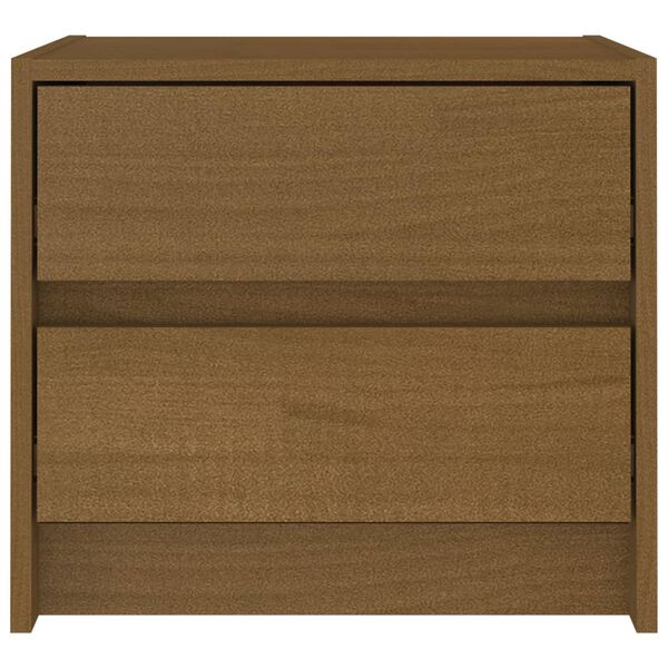 vidaXL Tables de chevet 2 pcs Marron miel Bois de pin massif
