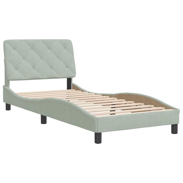 vidaXL Cadre de lit sans matelas gris clair 80x200 cm velours