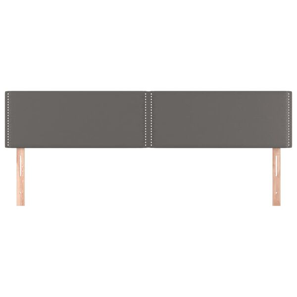 vidaXL T&ecirc;tes de lit Gris 200x5x78/88 cm Similicuir