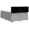 vidaXL Sommier &agrave; lattes de lit avec matelas Gris clair 160x200cm Tissu