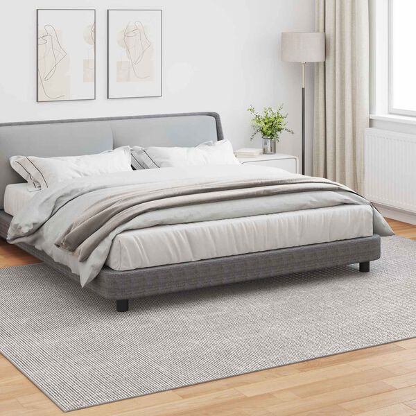 vidaXL Tapis de surface LUGO Cr&egrave;me et gris 340 x 240 cm Polyester
