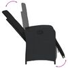 vidaXL Ensemble &agrave; manger de jardin coussins 7pcs Noir R&eacute;sine tress&eacute;e