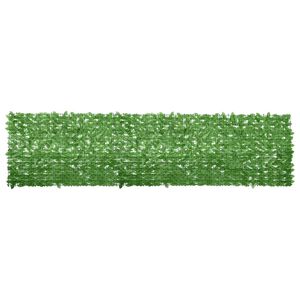 vidaXL &Eacute;cran de balcon avec feuilles vert 400x100 cm