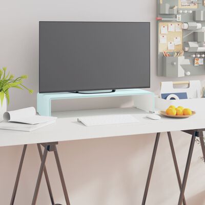 vidaXL Meuble TV/Support pour moniteur 60x25x11 cm verre vert