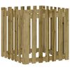 vidaXL Jardini&egrave;re avec design de cl&ocirc;ture 70x70x70 cm pin impr&eacute;gn&eacute;