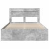 vidaXL Cadre de lit Gris B&eacute;ton 150 x 200 cm Bois de pin massif