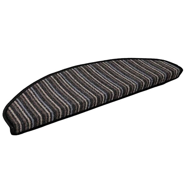 vidaXL Tapis d'escalier auto-adhésifs 15 pcs Anthracite 65 x 21 x 4 cm