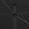 vidaXL Parasol de plage noir 200x125 cm