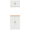vidaXL Armoires de garage 2 pcs blanc bois d'ing&eacute;nierie