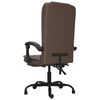 vidaXL Fauteuil de massage inclinable de bureau Marron Similicuir
