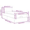 vidaXL Cadre de lit ottoman avec matelas gris clair 80x200 cm velours