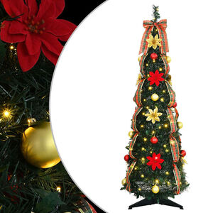 vidaXL Sapin de Noël artificiel avec 50 LED Vert 120 cm PVC