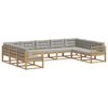 vidaXL Ensemble de canap&eacute;s d'ext&eacute;rieur 9 pc Blanc et gris clair