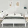 vidaXL Cadre de lit avec t&ecirc;te de lit Blanc 200 x 200 cm Pin massif