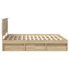 vidaXL Cadre de lit avec t&ecirc;te de lit Sonoma 200 x 200 cm Pin massif