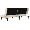 vidaXL Canap&eacute;-lit &agrave; 2 places Cr&egrave;me Tissu microfibre