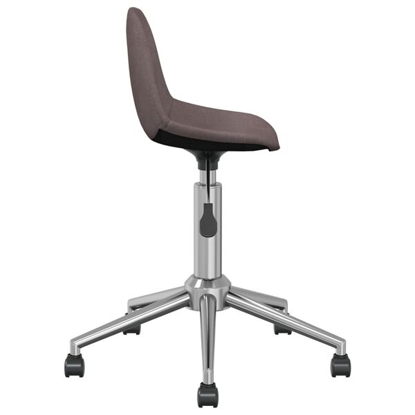 vidaXL Chaises pivotantes &agrave; manger lot de 4 taupe tissu