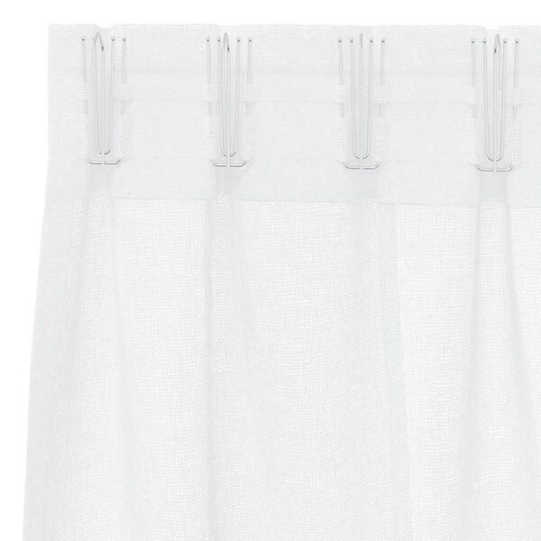vidaXL Rideau en Voile 2 pcs Blanc 245 x 140 cm Polyester