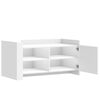 vidaXL Table basse blanc 100x50x50 cm bois d'ing&eacute;nierie