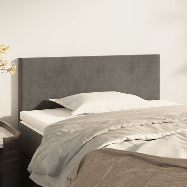 vidaXL T&ecirc;te de lit Gris fonc&eacute; 100x5x78/88 cm Velours