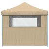 vidaXL Tente de f&ecirc;te Beige 292 x 292 x 315 cm Tissu Oxford