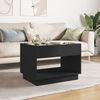 vidaXL Table basse avec LED infini noir 70x50x50 cm