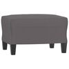 vidaXL Fauteuil avec repose-pied Gris 60 cm Similicuir