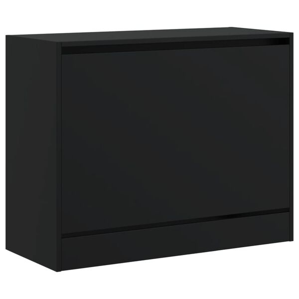 vidaXL Armoire &agrave; chaussures noir 80x34x63 cm bois d'ing&eacute;nierie