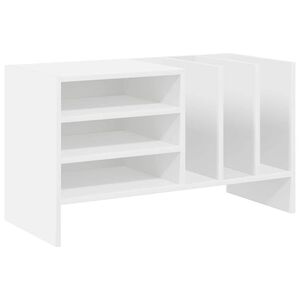 vidaXL Meuble &agrave; vinyles Blanc 78,5 x 35 x 45 cm Bois d'ing&eacute;nierie