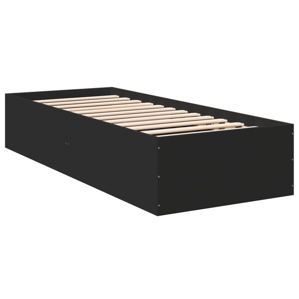 vidaXL Cadre de lit sans matelas noir 90x200 cm