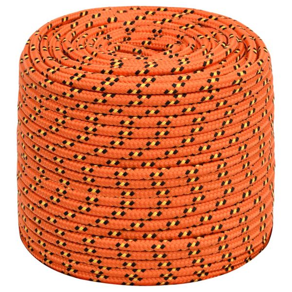 vidaXL Corde de bateau Orange 8 mm 50 m Polypropyl&egrave;ne