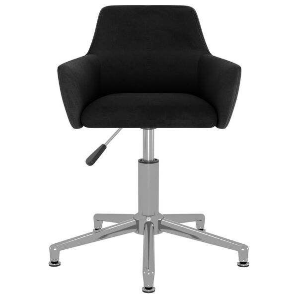 vidaXL Chaises pivotantes &agrave; manger lot de 2 Noir Velours