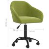 vidaXL Chaises pivotantes &agrave; manger lot de 4 vert clair velours