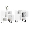 vidaXL Buffets 2 pcs blanc brillant bois d'ing&eacute;nierie