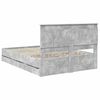 vidaXL Cadre de lit Gris b&eacute;ton 140 x 190 cm Bois Ing&eacute;nierie