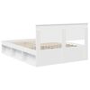 vidaXL Cadre de lit avec t&ecirc;te de lit Blanc 140 x 190 cm Pin massif
