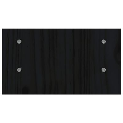 vidaXL Support de moniteur Noir 50x27x15 cm Bois de pin solide